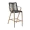 Armen Living Nabila Outdoor Light Eucalyptus Wood and Charcoal Rope Counter and Bar Height Stool 840254333444 - alternate 1